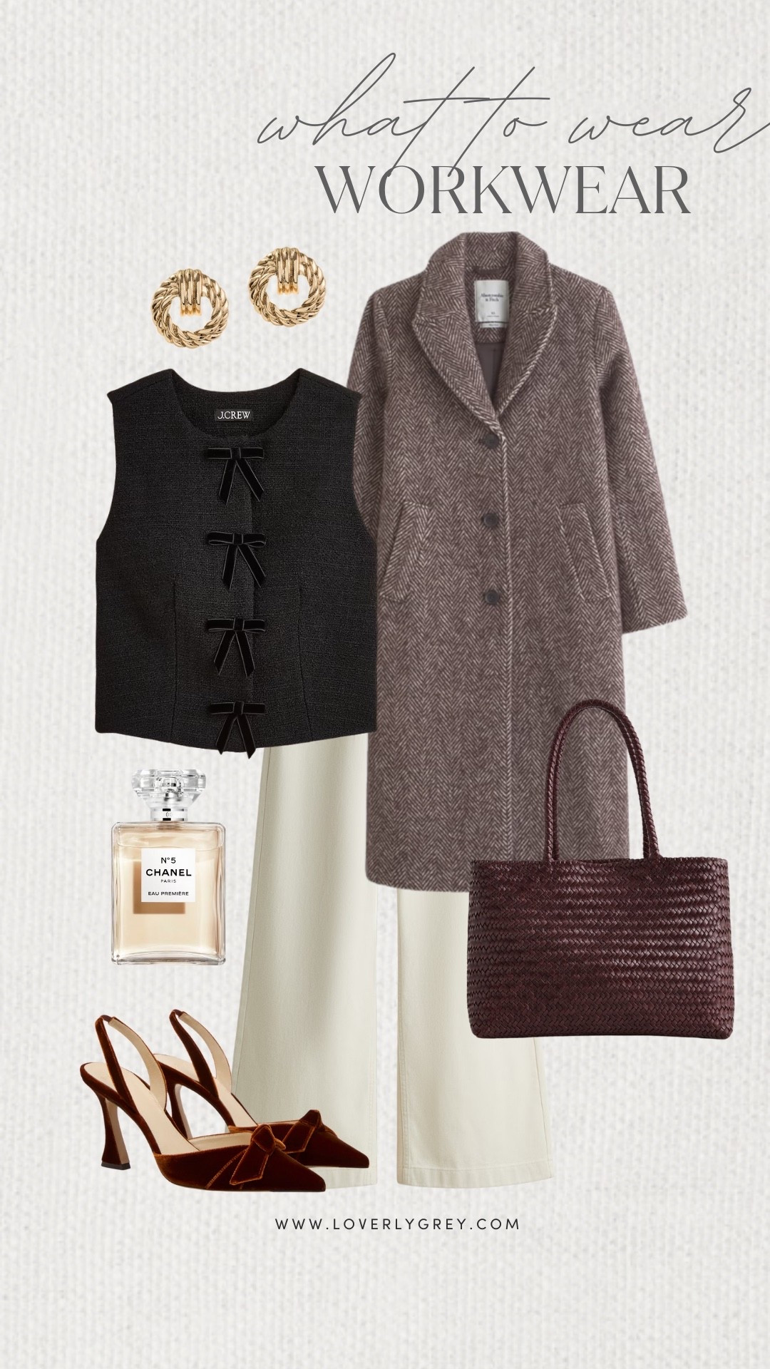 Loverly Grey, what to wear to work! I am loving this black top with bow details from J.Crew paired with a long coat and cream pants. I accessorized the look with a tote, heels, and earrings from Anthropologie. Loverly Grey, what to wear, workwear

#LTKItBag #LTKStyleTip #LTKWorkwear