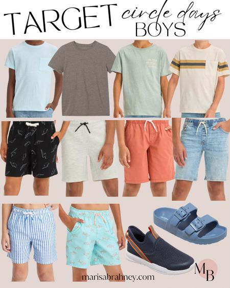 Loving these Target Circle Week deals for boys- t-shirts under $3, shorts for $5 and bathing suits for under $10. Some great sandal and shoe options on sale too! #targetcircleweek #targetdeals #targetfinds #targetstyle #targetkids

#LTKsalealert #LTKxTarget #LTKkids