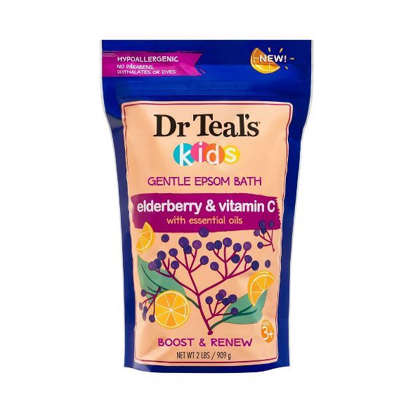 Dr Teal&#39;s Kids Elderberry &#38; Vitamin C Epsom Salt - 32oz | Target