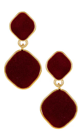 Favorite Alma Drop Earrings in Gold & Burgundy

              
    
        
        
           ... | Revolve Clothing (Global)