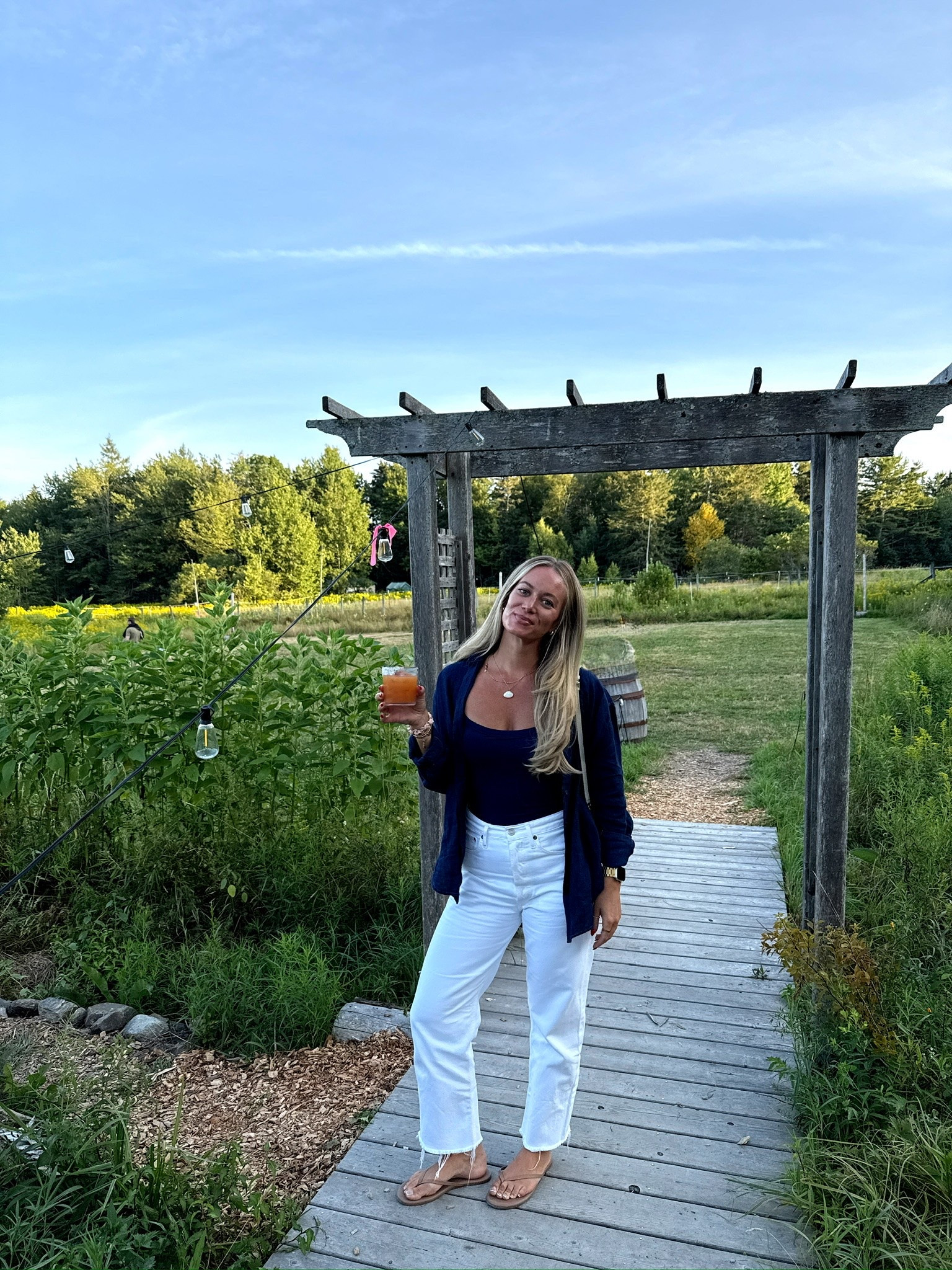 Perfect cooler weather start of summer  outfit wearing navy blue button down with padded Amazon tank and the best white jeans

Memorial Day weekend, 4th of July style, Americana fashion, coastal summer style, New England aesthetic, preppy summer style, nautical fashion, classic Americana style, summer outfit, holiday weekend look, East Coast style, summer capsule wardrobe

#LTKootd #LTKSeasonal