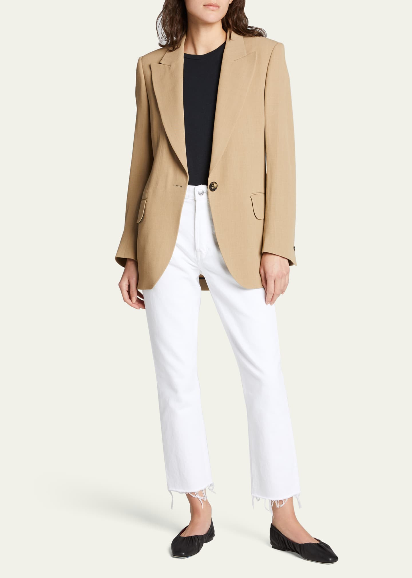 GRLFRND Karolina High-Rise Straight Crop Jeans | Bergdorf Goodman