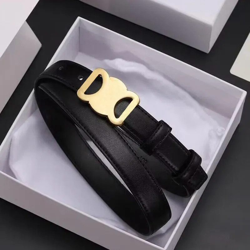 Designer belt luxury belts for women ceinture golden bronze smooth buckle narrow genuine leather ... | DHGate