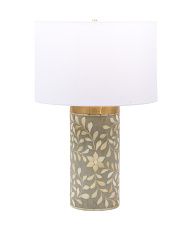 Floral Bone Inlay Table Lamp | Marshalls