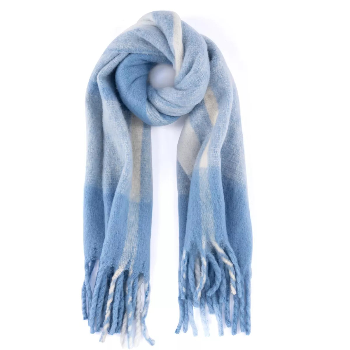 Shiraleah Light Blue Plaid Sparrow Scarf | Target