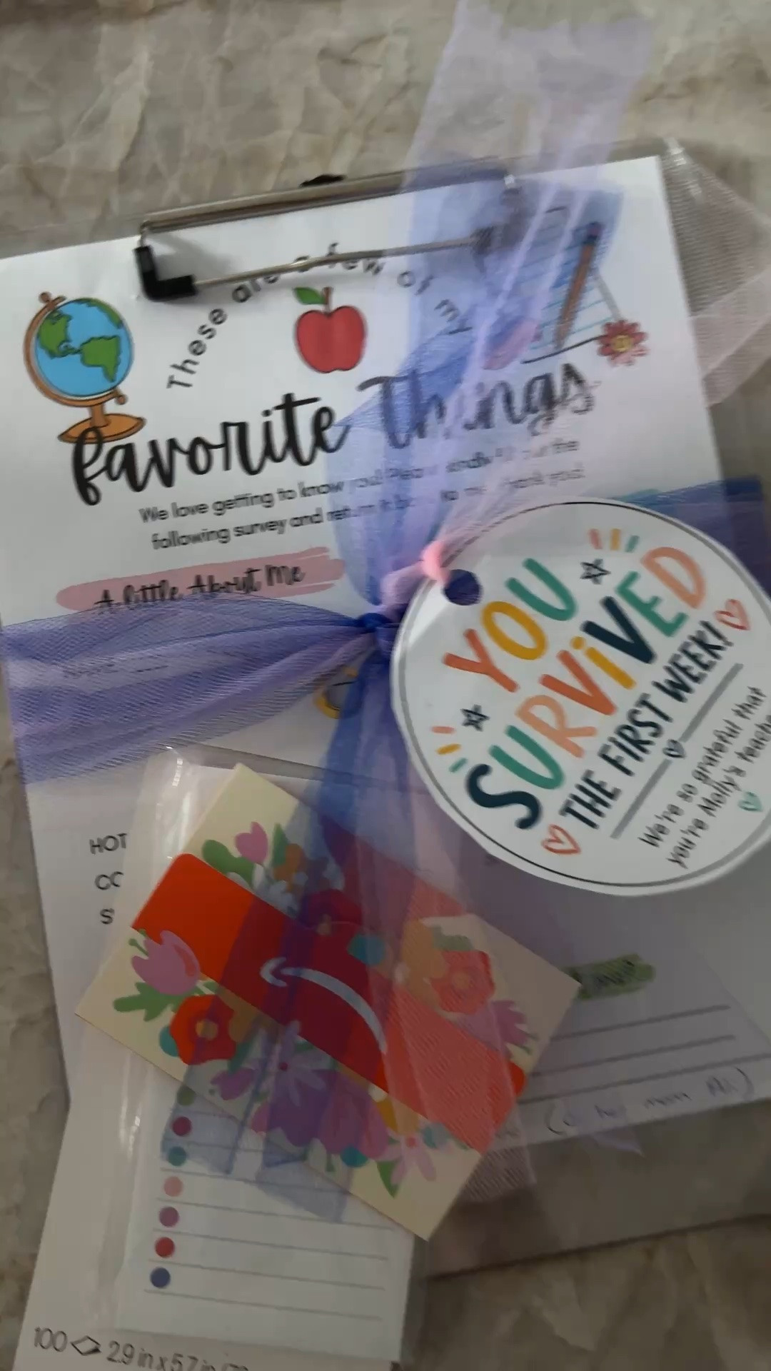 You could easily make these, but put something on the front saying “you survived the first month” if your kiddos are a little bit further into school ￼