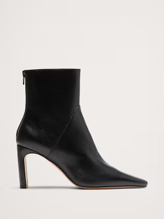 Italian Leather High-Heel Ankle Boot | Banana Republic (US)