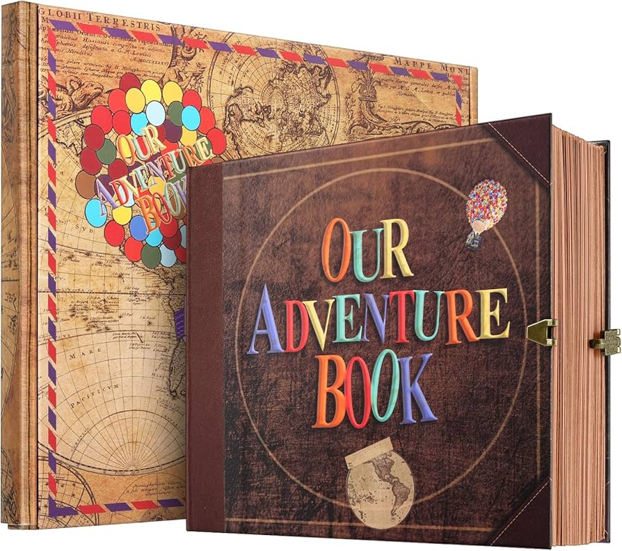 Our Adventure Book Scrapbook Photo Album Travel Journal Book, Retro Style Embossed Cover, Photo B... | Amazon (US)