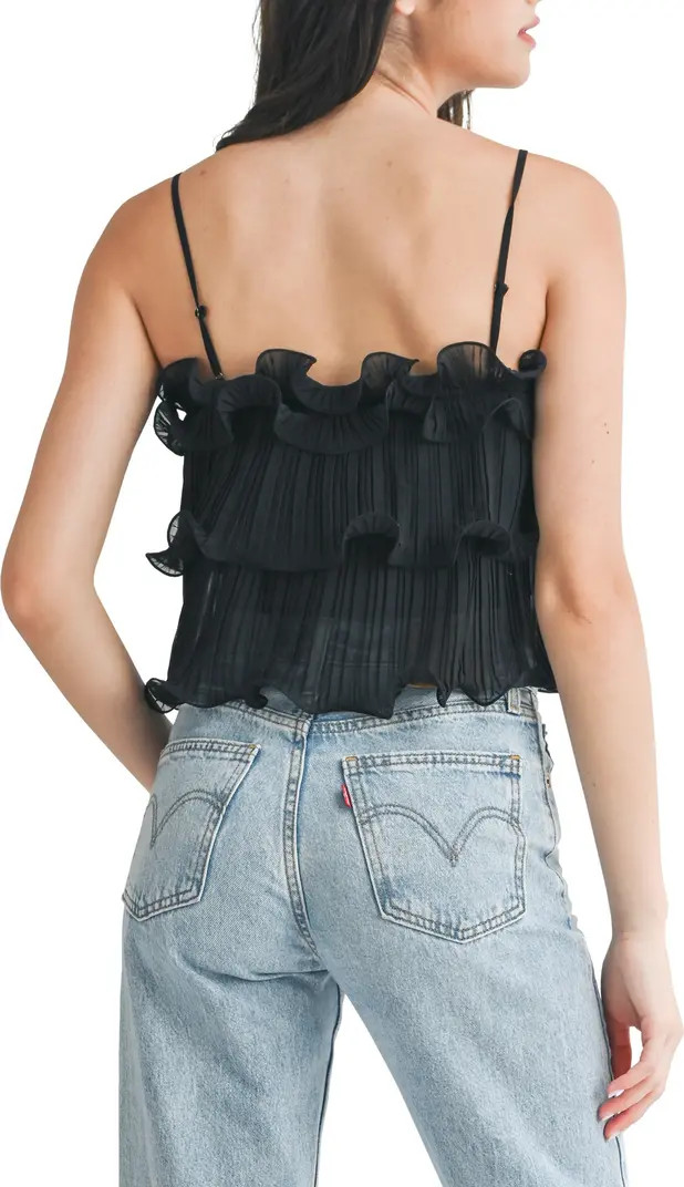 Lush Pleated Ruffle Tiered Crop Top | Nordstromrack | Nordstrom Rack