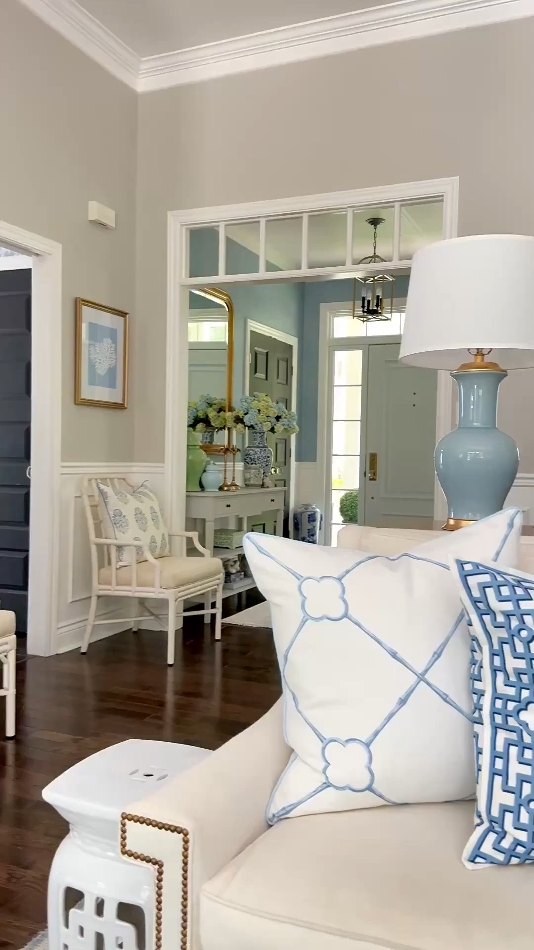 Color, pattern and so chic! These indoor/outdoor pillow covers are perfect in our summer living room💙🩵💚Use code TAMARA15 for 15% off!

#LTKSeasonal #LTKHome