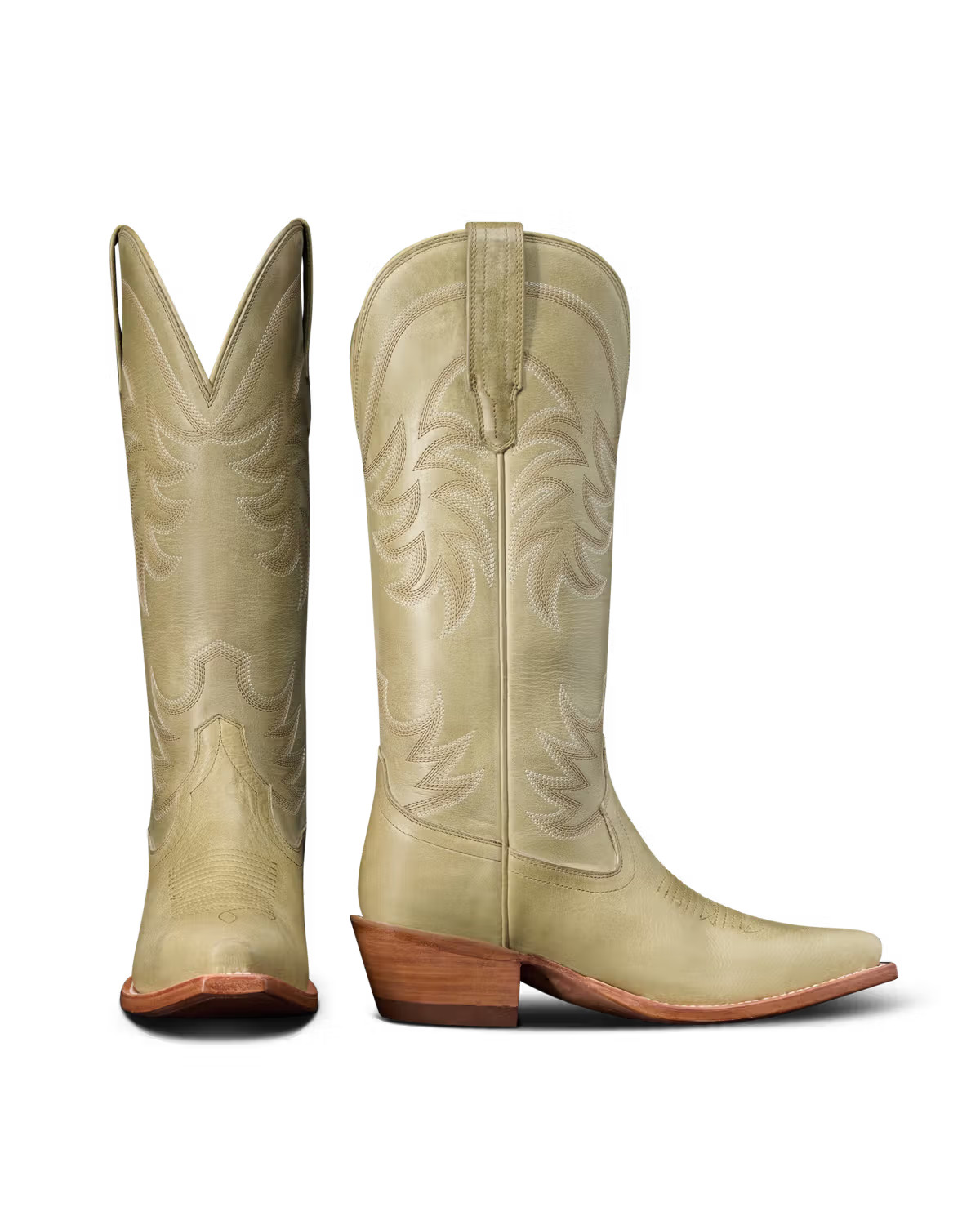 The Annie in Light Sage Cowhide - Women's Cowgirl Boot | Tecovas | Tecovas