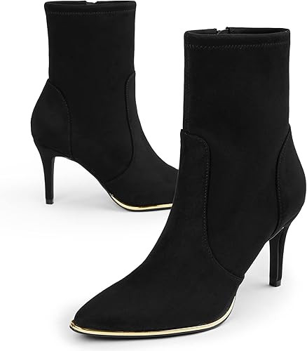 Arromic Women's Ankle Boots Pointed Toe Sexy Stiletto High Heels Ankle Booties Lightweight Comfor... | Amazon (US)