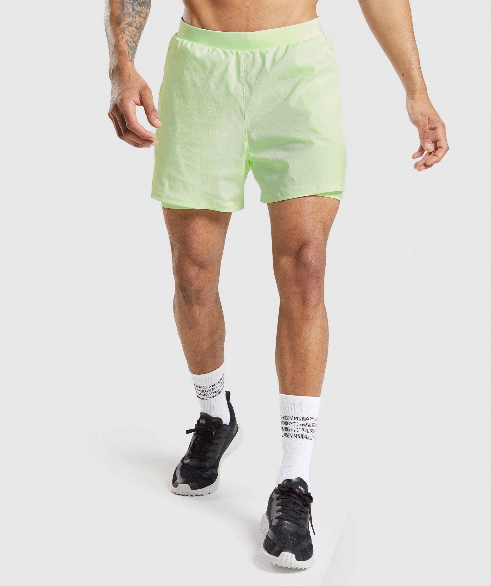 Gymshark Speed Evolve 5" 2 In 1 Shorts - Cucumber Green | Gymshark US