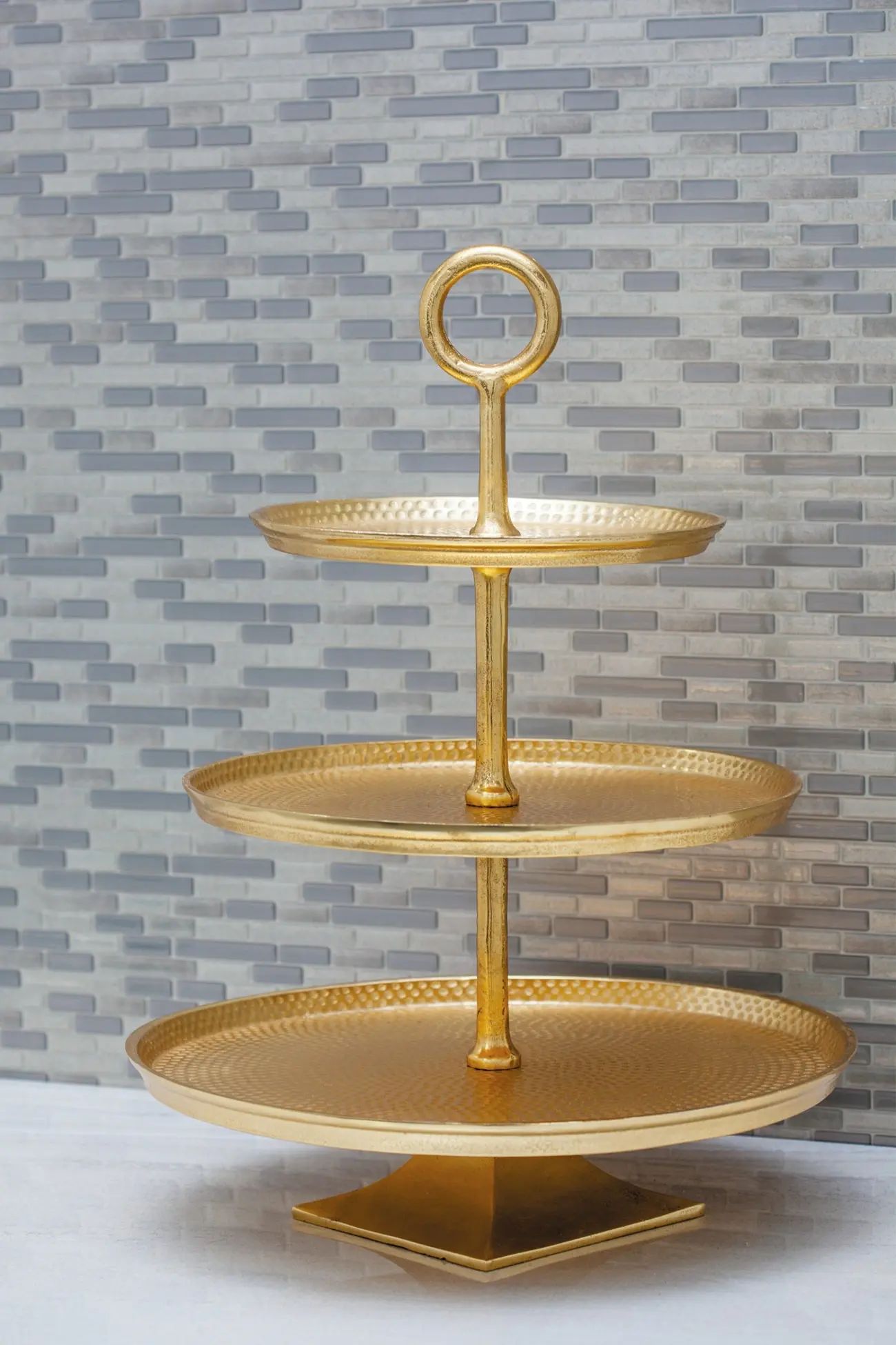 Willow Row | Glam Aluminum 3-Tier Gold Tray Stand | Nordstrom Rack | Nordstrom Rack