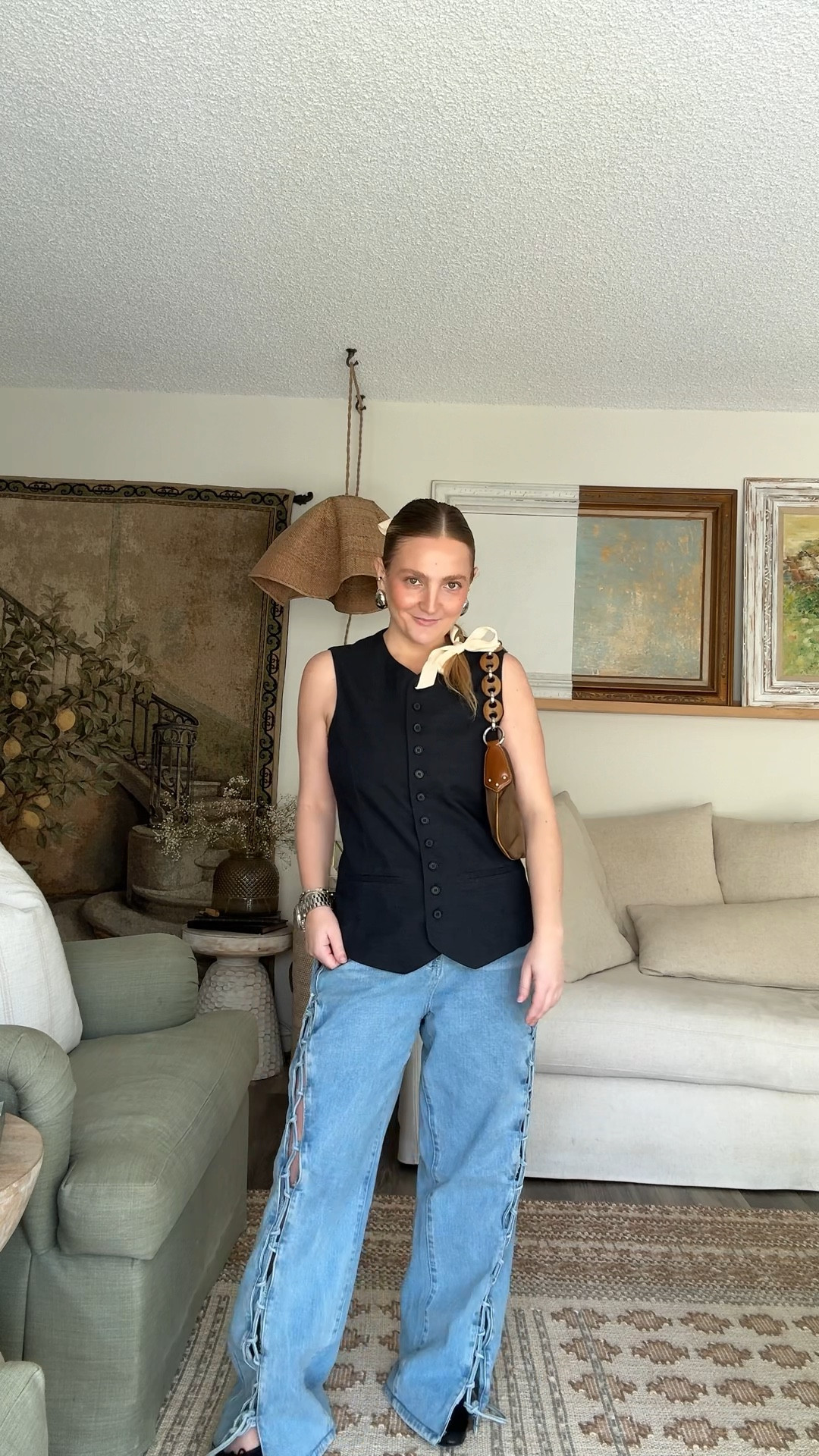 Hair inspired by Copenhagen Fashion Week! These jeans make me feel SO COOL. I like to pair them with something more form fitted and “fancy” to mix up the look. Vest is Zara! 

#LTKMostLoved #LTKVideo #LTKSeasonal