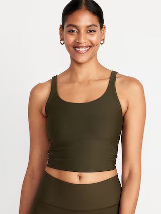 Light Support PowerSoft Longline Sports Bra for Women | Old Navy (US)
