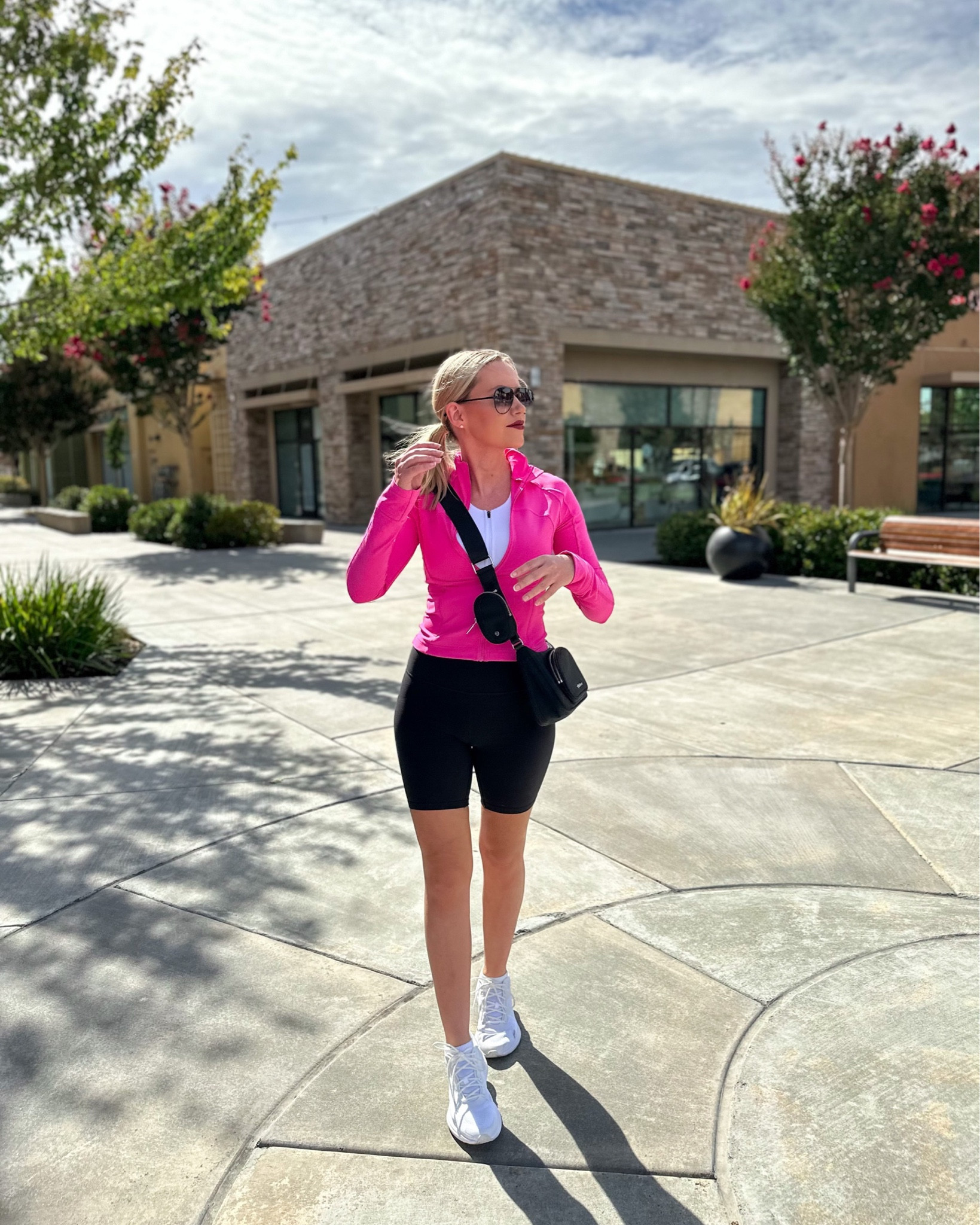 Just a comfy errands outfit for a productive Saturday!

Jacket: Sonic Pink, Size 6
Sports Bra: Medium
Shorts: Black, Size 4
Shoes: Triple White, Size 9.5

Athleisure | Athleticwear | Activewear | Fitness | Bike Shorts | Cycling Shorts | Exercise | Running Shoes | Casual

#LTKfit