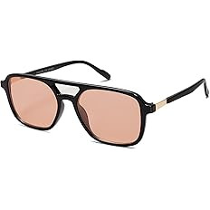 SOJOS Retro Aviator Sunglasses for Women Men,Trendy Rectangle Womens Mens Shades Sun Glasses | Amazon (US)