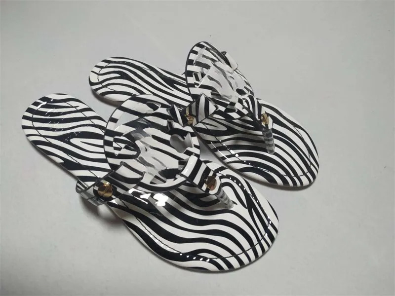 Flip-Flops Flat Slippers Sandals Patent Leather Lady Fashion Metal Beach Slides for Summer 35-43 ... | DHGate