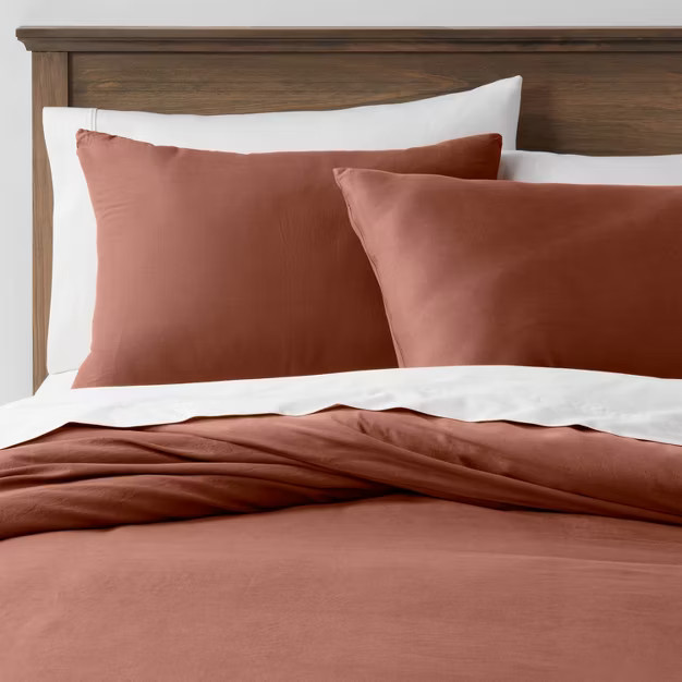 Washed Cotton Sateen Duvet & Sham Set - Threshold™ | Target