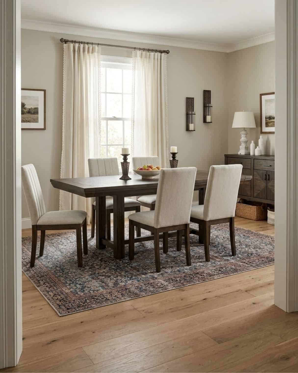 Cozy elegant formal dining room design idea.

The mood board features furniture & decor from Amazon. The mockup is an approximation of how this mood board design could look in a home.

#LTKHome