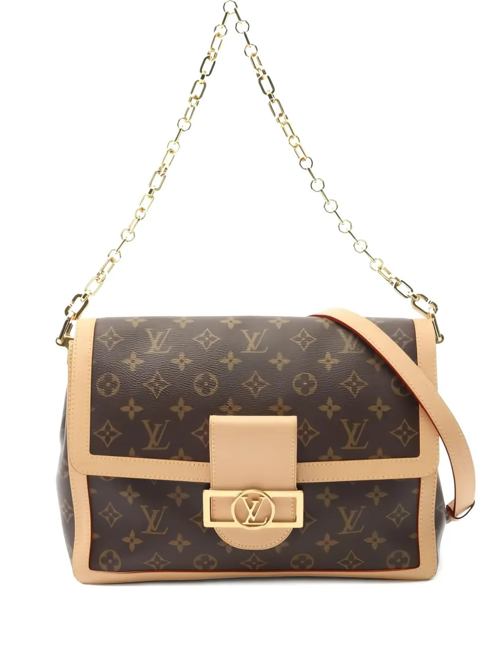Louis Vuitton Pre-Owned Dauphine GM monogram shoulder bag - Brown | Farfetch Global