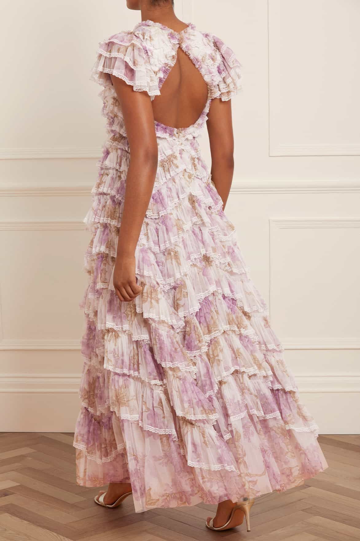 Wisteria Ruffle Lace Gown | Needle & Thread US