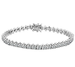 Diamonique 5.40 cttw Tennis Bracelet, Plati numClad | QVC
