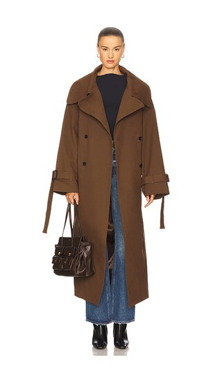 x REVOLVE Josephine Coat in Brown | Revolve Clothing (Global)