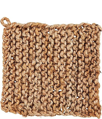 Mud Pie Crochet Woven Pot Holder - Brown | Dillard's