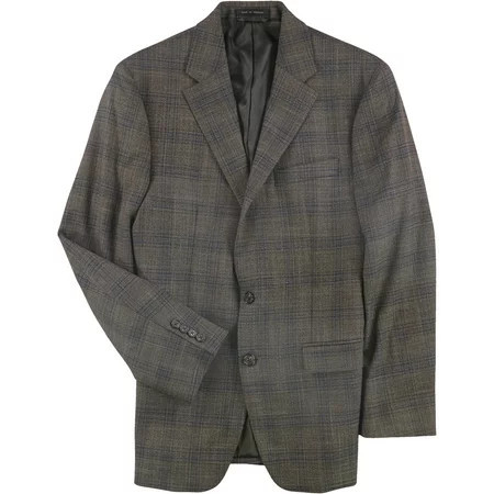 Ralph Lauren Mens Plaid Two Button Blazer Jacket Brown 38 Regular | Walmart (US)