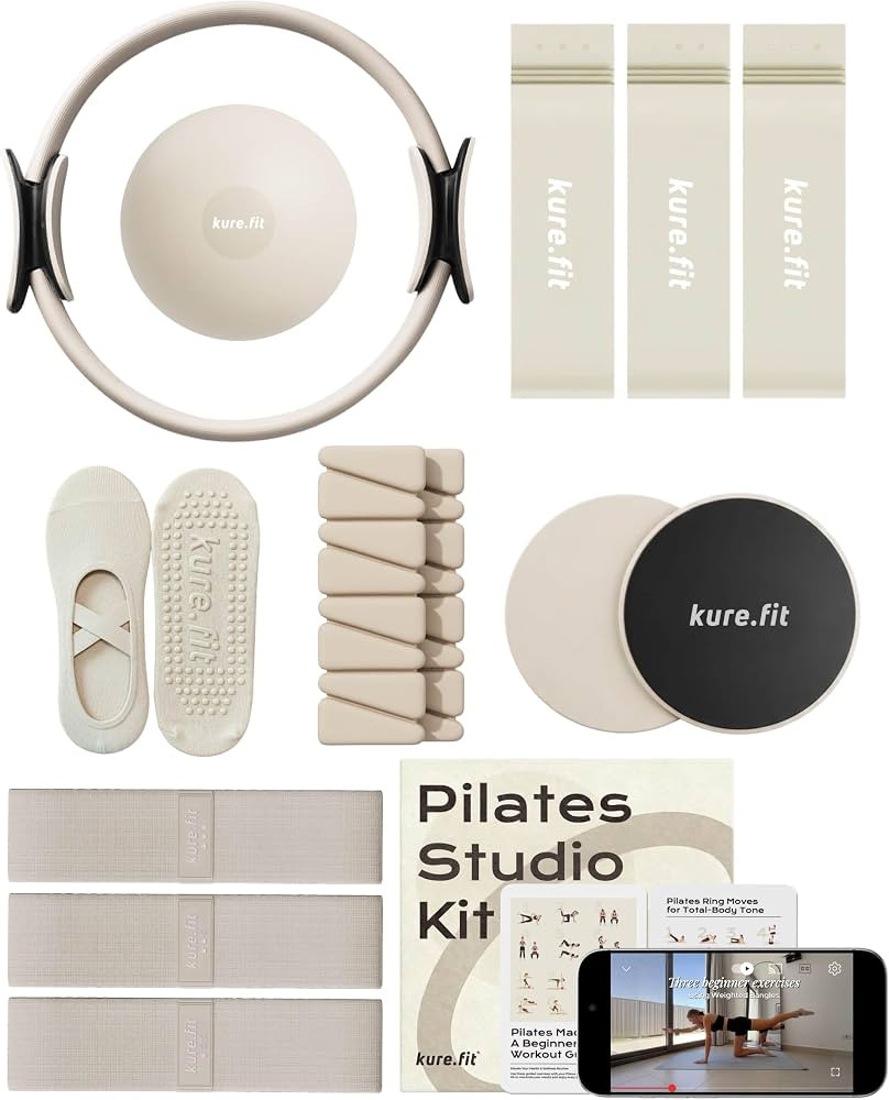 Pilates Kit for Women \u2013 Home Pilates Equipment Set with Ring, Ball & Resistance Bands | Pila... | Amazon (US)