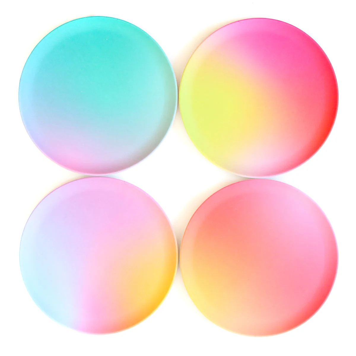 Ombre Melamine Plates (Set of 4) | Ellie and Piper