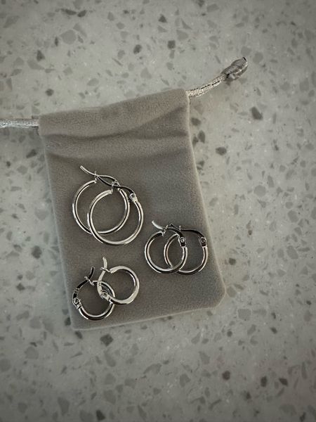 Sterling silver hoop earrings from Amazon. 

Earring set // silver hoops // everyday jewelry 

#LTKfindsunder50