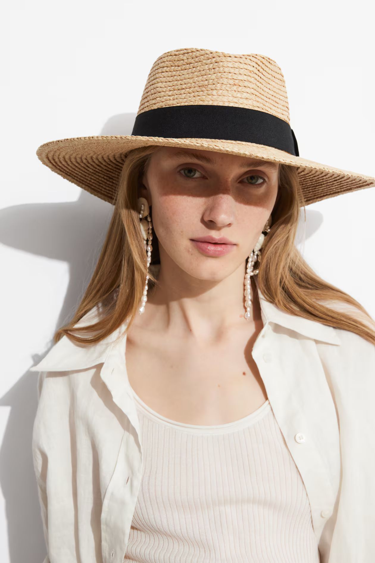 Grosgrain-Trimmed Straw Hat | H&M (UK, MY, IN, SG, PH, TW, HK)