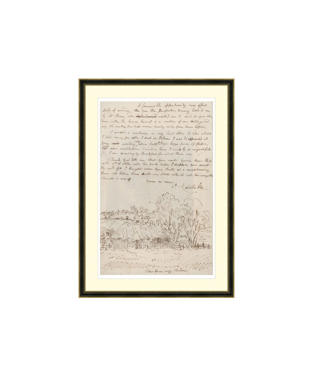 FRAMED. View From My Window. Cottage Letter Art. Letter Wall Art. Classic Wall Print. Modern Art ... | Etsy (US)