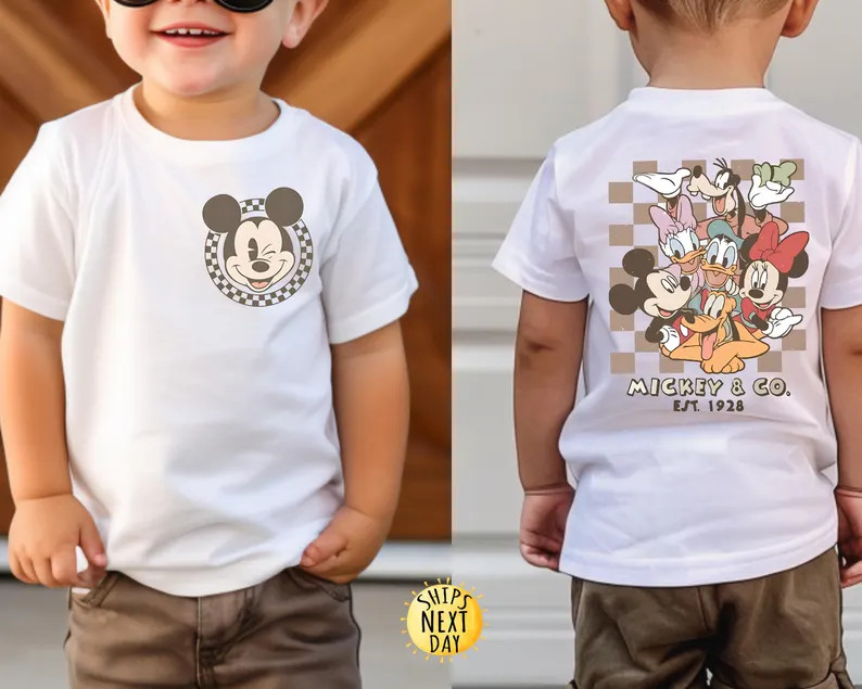 Vintage Mickey & Co Front and Back Toddler Shirt, Mickey and Friends Kids Shirt, Disneyland Trip ... | Etsy (US)