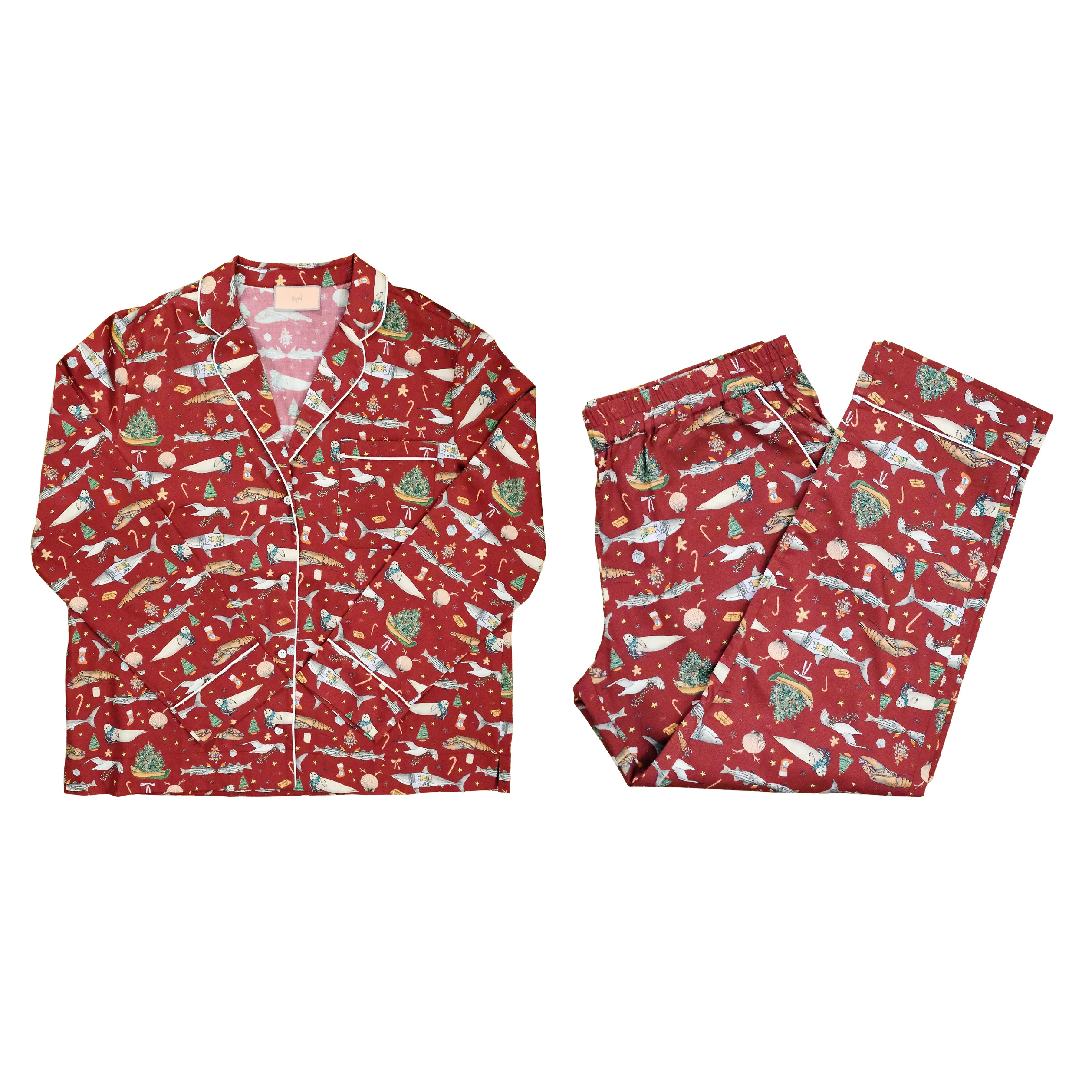 Coastal Holiday Cotton Pajama Set | CJW