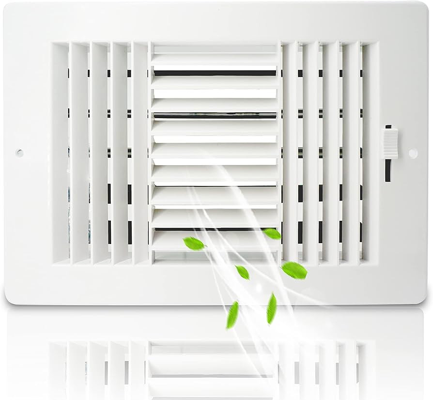 10x8 Inch(Duct Opening) FanGoFast Ceiling Register Wall Vent 3-Way Plastic Sidewall Ceiling Air V... | Amazon (US)