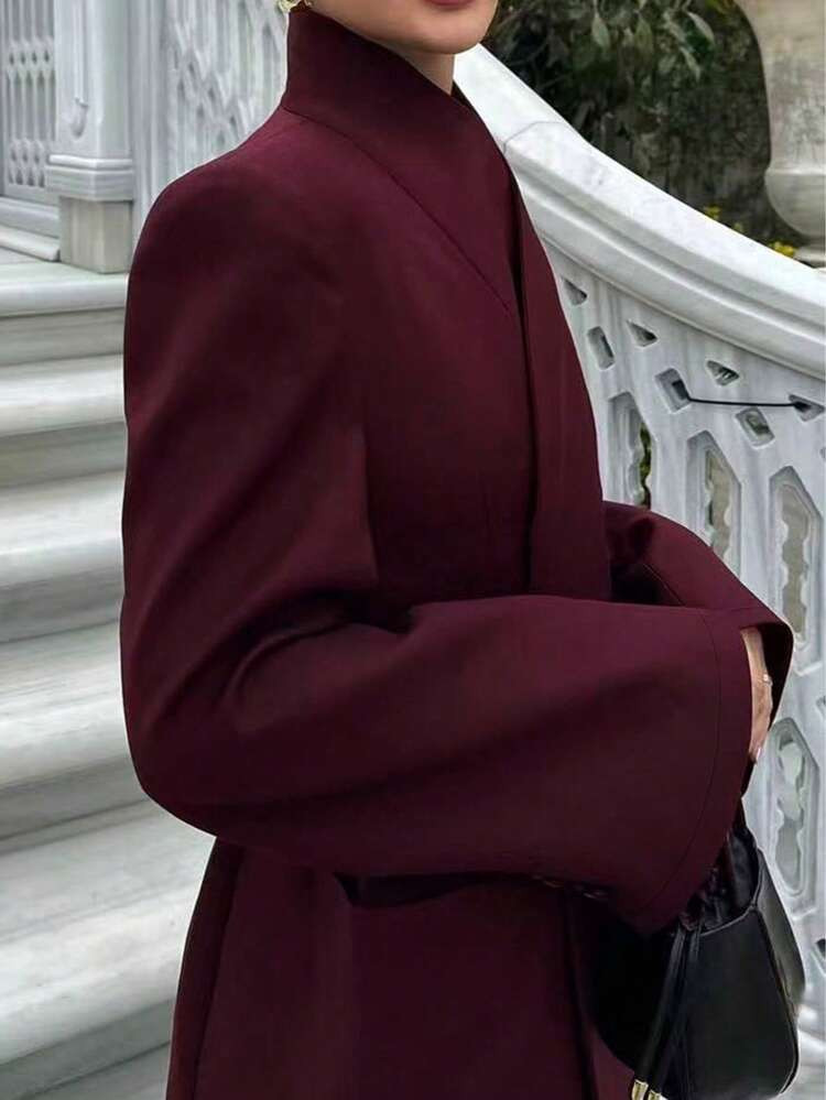 Damen Einfarbige elegante Lässig Pendler Party Vintage Jacke, Herbst/Winter | SHEIN