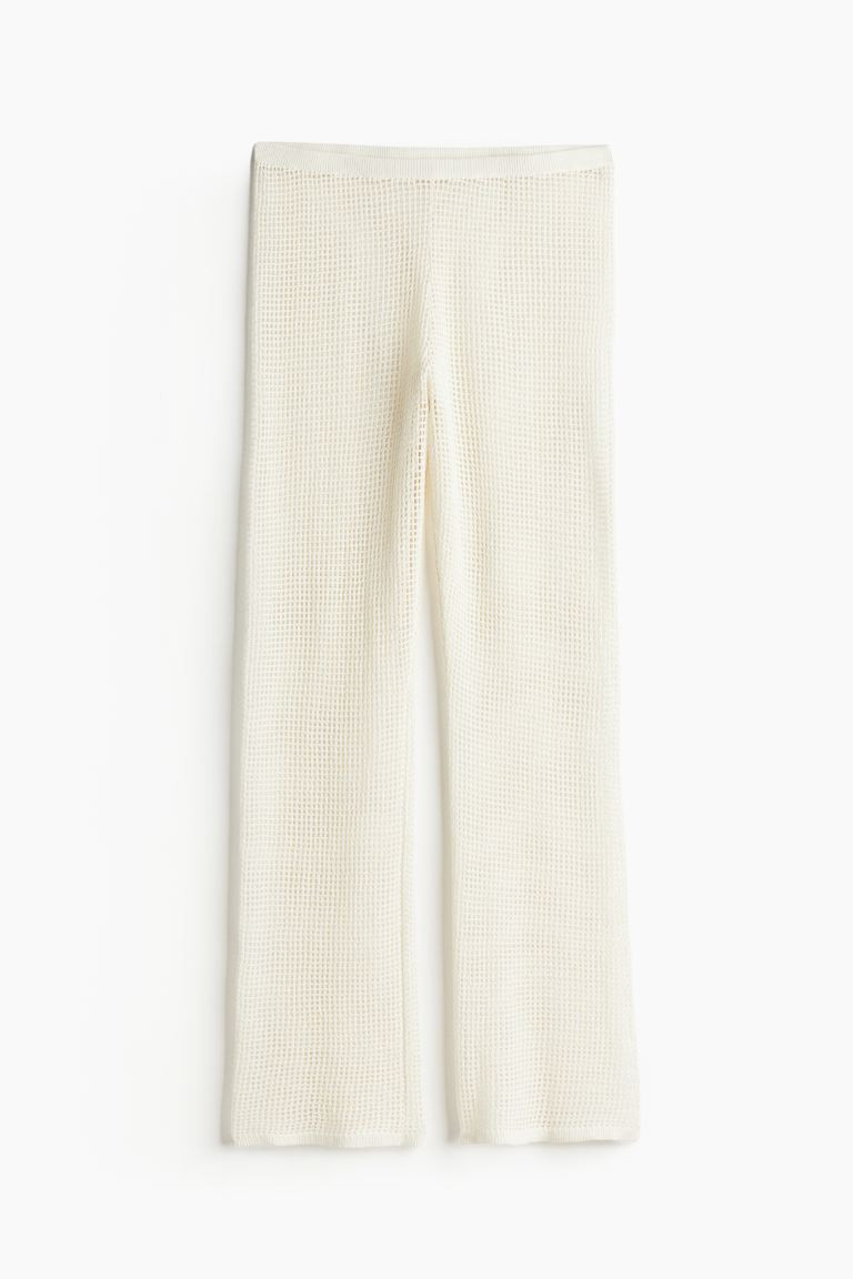 Mesh Beach Pants - Regular waist - Long - Cream - Ladies | H&M US | H&M (US + CA)