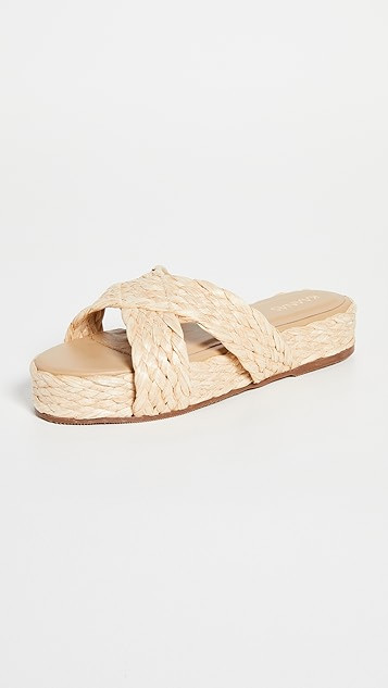 Inagua Crossover Raffia Braid Flatforms | Shopbop