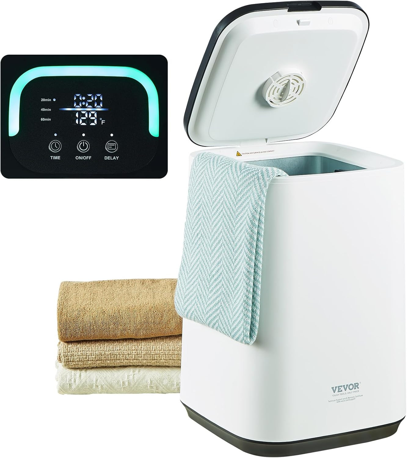 VEVOR Towel Warmer 20L, Towel Warmer Bucket with 24h Delay Timer, 20/40/60 Min Auto Shut Off, Chi... | Amazon (US)
