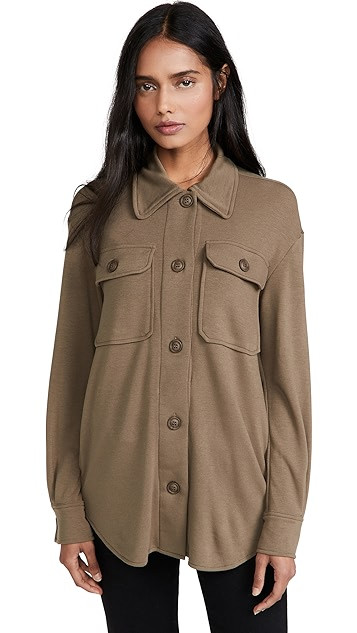 Solid French Terry Shacket | Shopbop