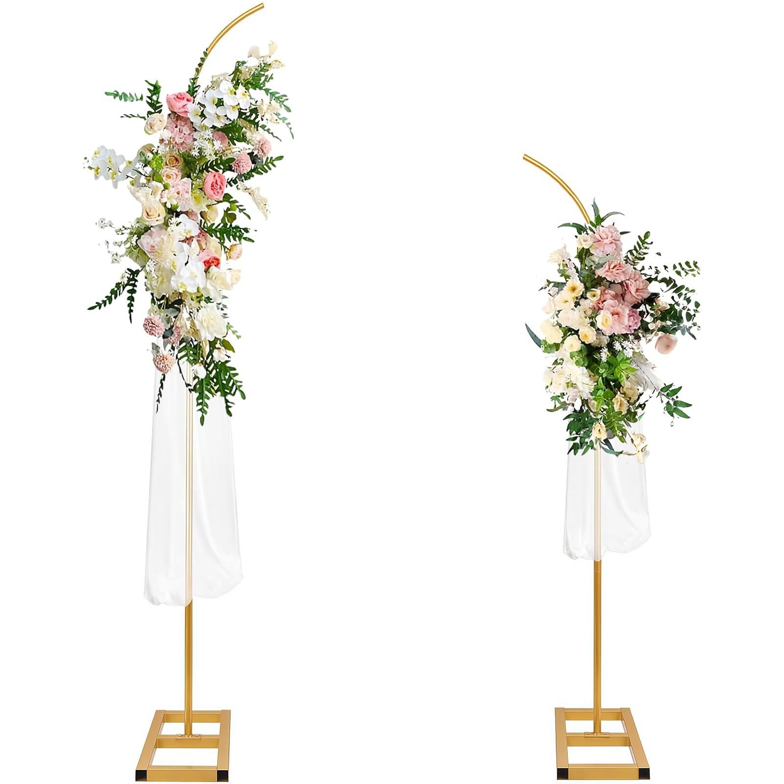 Bazen Balloon Arch Kit, Balloon Arch Stand Set of 2 with Metal Square Base Balloon Arch Frame Flo... | Amazon (US)