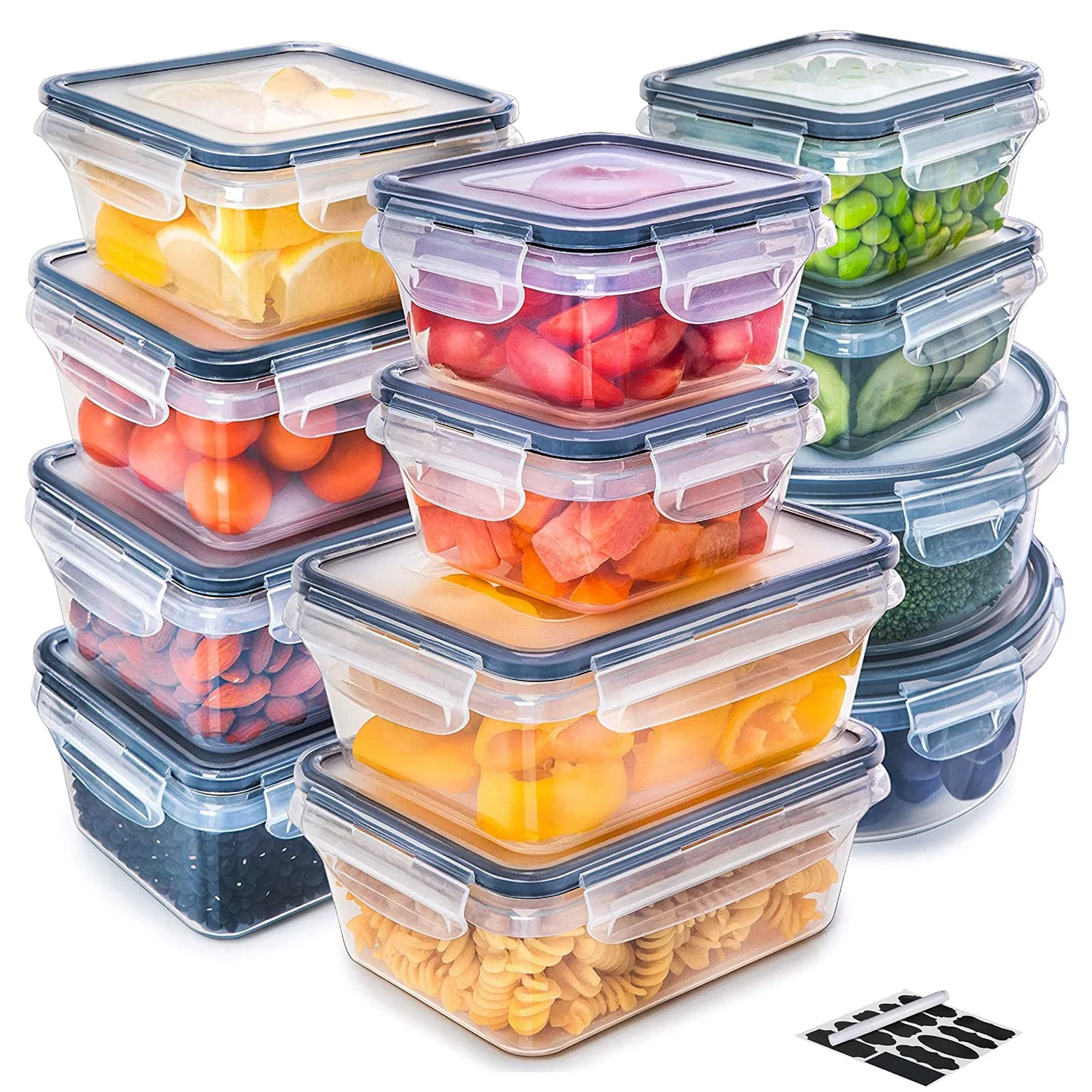 WeluvFit Food Storage Containers with Lids, 24 Piece Meal Prep Containers for Food Storage, Leak ... | Walmart (US)