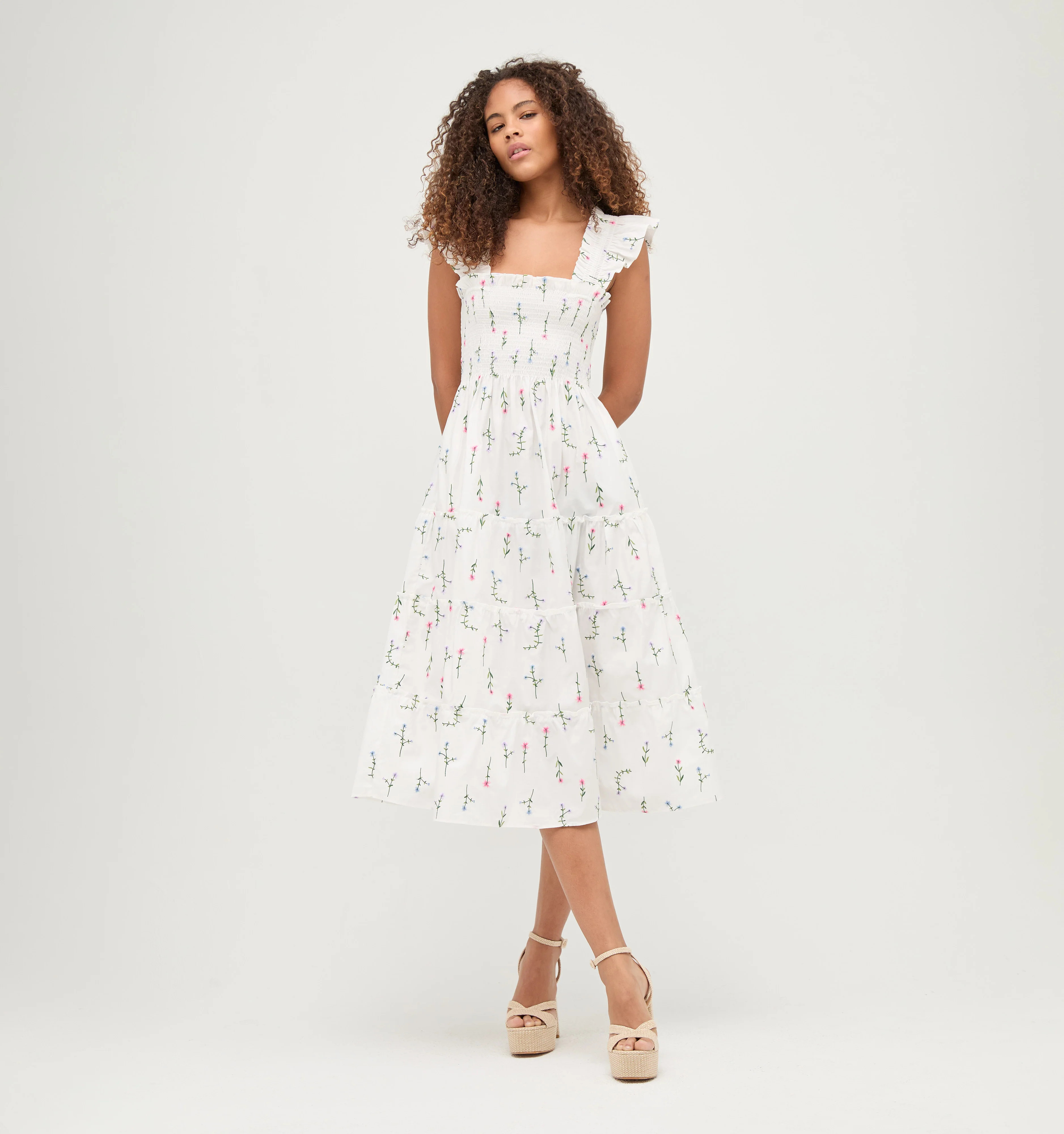 The Ellie Nap Dress - Wildflower Embroidery | Hill House Home US