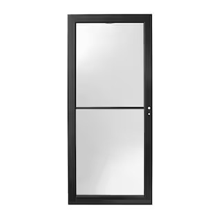 36 in. x 80 in. 3000 Series Black Right-Hand Self-Storing Easy Install Aluminum Storm Door | The Home Depot