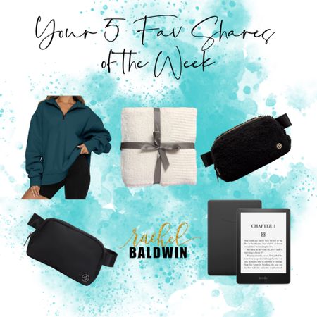 ✨YOUR✨ 5 fav shares of the week 👇 
◾️Trendy Queen Oversized Half Zip Sweatshirt (currently on sale!)
◾️Jooja Knit Throw Blanket (currently on sale!)
◾️Lululemon Everywhere Fleece Belt Bag
◾️Kindle Paperwhite (currently on sale!)
◾️Pander Everywhere Belt Bag (Lulu dupe)

#LTKhome #LTKsalealert #LTKfit