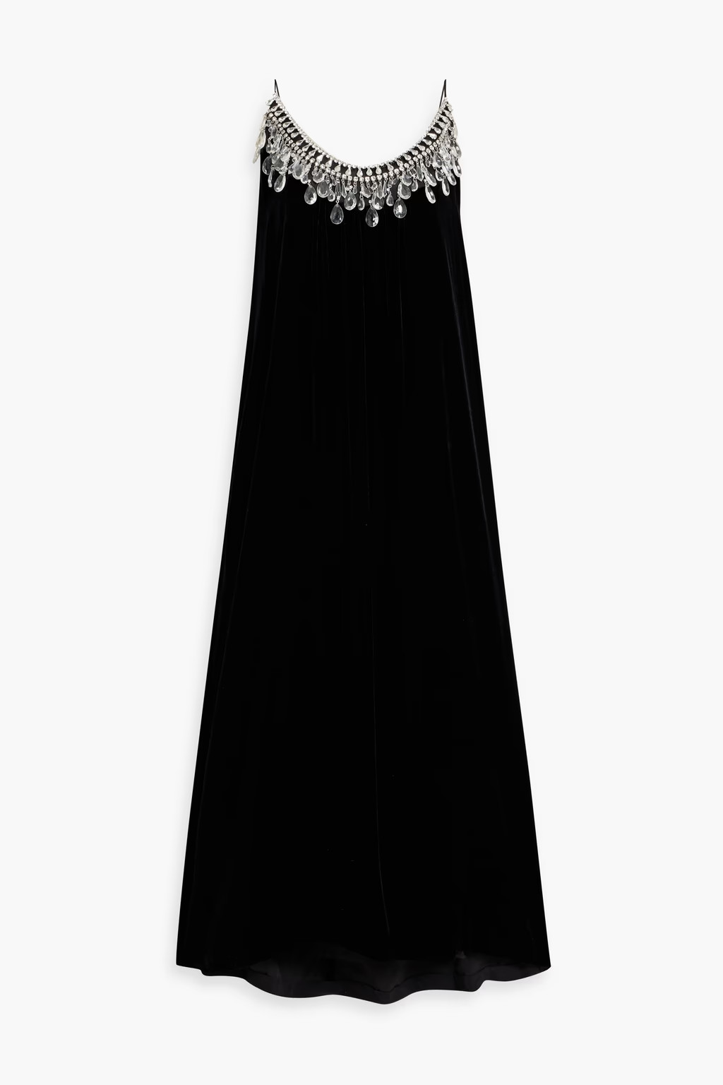Crystal-embellished velvet midi dress | The Outnet (US and CA)